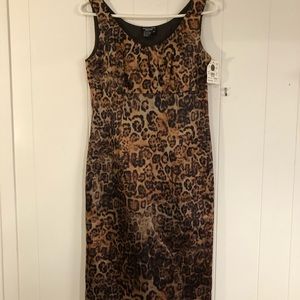 Doncaster Collection NWT Cheetah Print Sleeveless Dress 4P